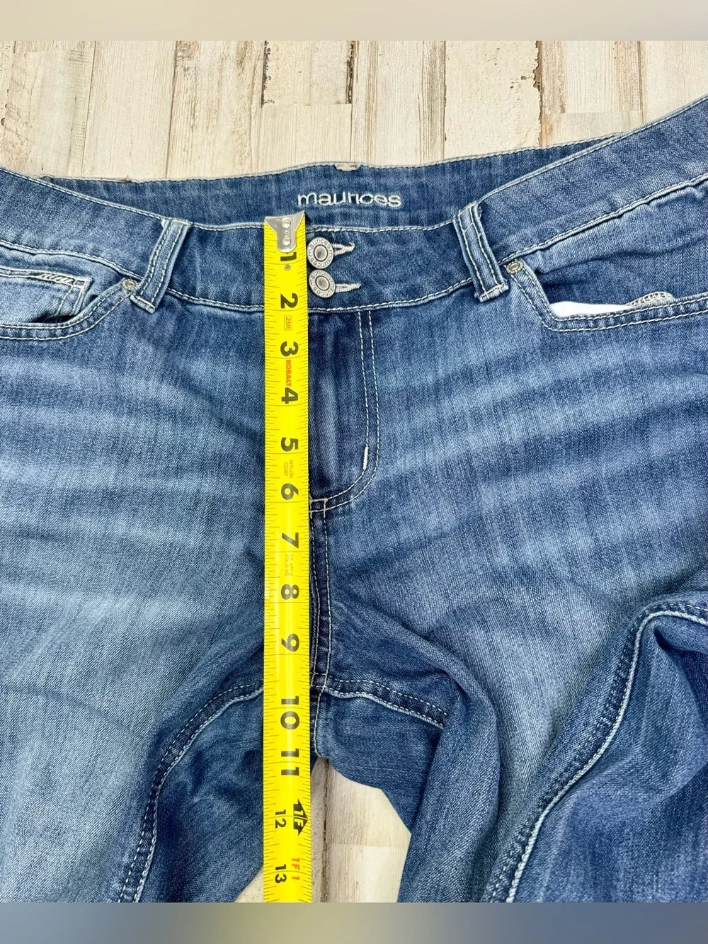 Maurices Jeans Womens 16S Blue High Rise Straight Leg